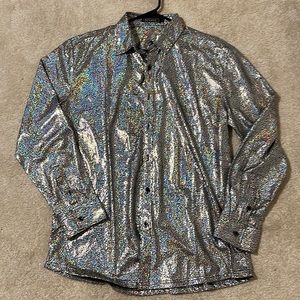 Mens Brand new with tag shimmery disco costume shirt